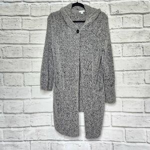 J. Jill Pure Jill Women's Gray Long Sleeve Coatigan Cardigan Petite Medium